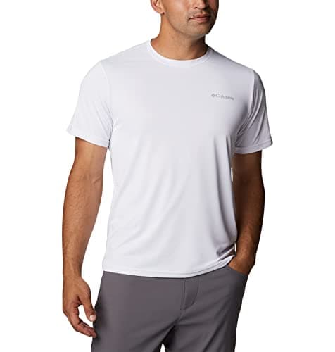 Image of Columbia Men's Hike Crewneck Short Sleeve T-Shirt White