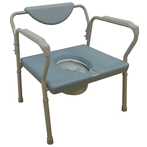 Image of NRS Healthcare Extra Wide Height Adjustable Commode, Large, Grey