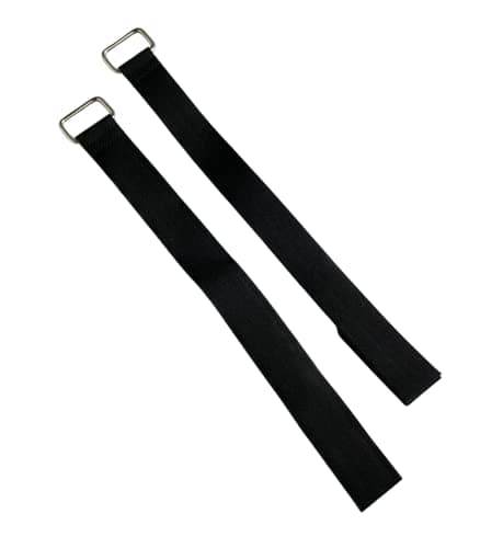 Image of Pack of 2 Heavy Duty Metal Buckle Hook and Loop Strap Fastener Cable Ties re-usable Straps (4cmx40cm)