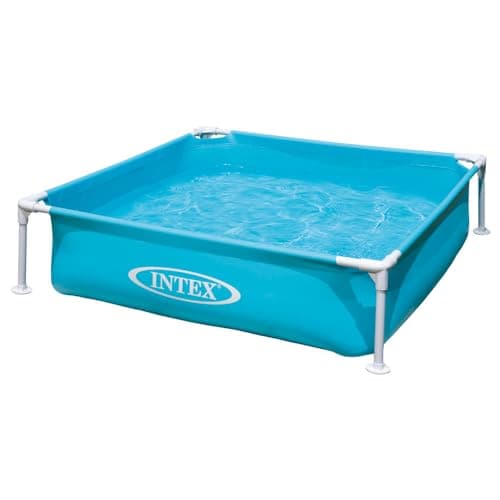 Image of """Intex - Mini Rectangular Metal frame pool with 340L Capacity, Compact pool with galvanized steel frame - 155 x 630 x 170 cm; 4.2 Kilograms, ?Turquoise"""