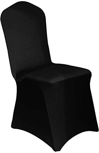 Image of Namvo 10 PCS Chair Cover Spandex Lycra Stretch Slipcover, Suit for Wedding Anniversary Party Banquet, Elasticated Dining Room Chair Protector(Black)