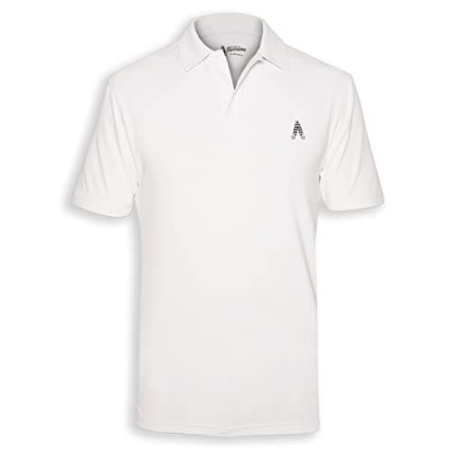 Image of Royal & Awesome White Polo Shirts for Men, White Golf Shirts for Men