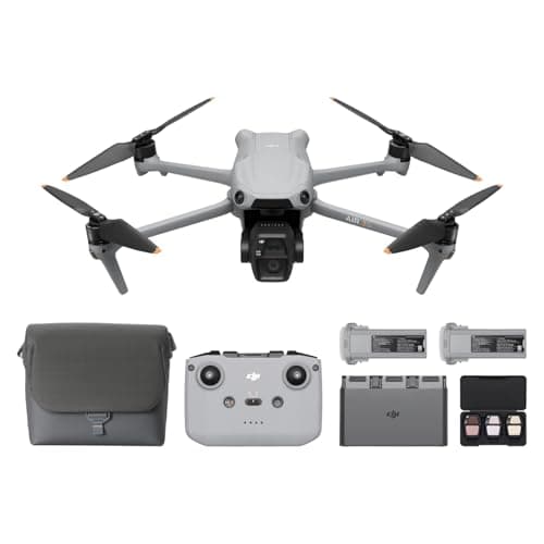 Image of DJI Air 3S Fly More Combo (RC-N3), Drone with 1" CMOS Wide-Angle & Medium Tele Camera, 4K/60fps HDR Video, Nightscape Omnidirectional Obstacle Sensing & 3 Batteries for Extended Flight Time