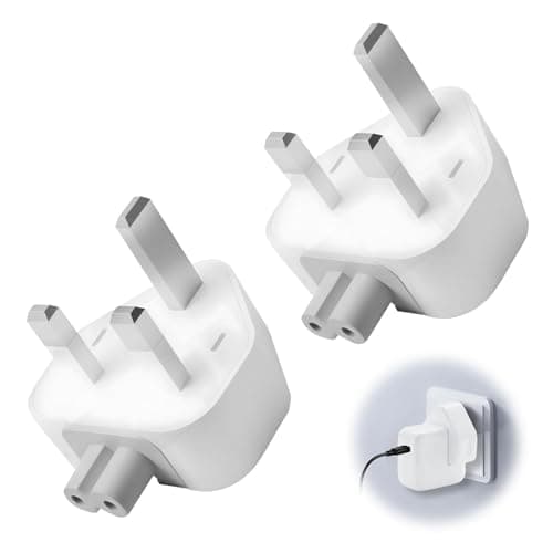 Image of 2PCS UK AC Adapter Wall Plug Power Travel Charger for USB-C Power Adapters Wall Plug 3 Pins Standard Head Travel Plug for MacBooks Pro Air Mac iBook iPod iPad iPhone USB Power Adapters Replacement