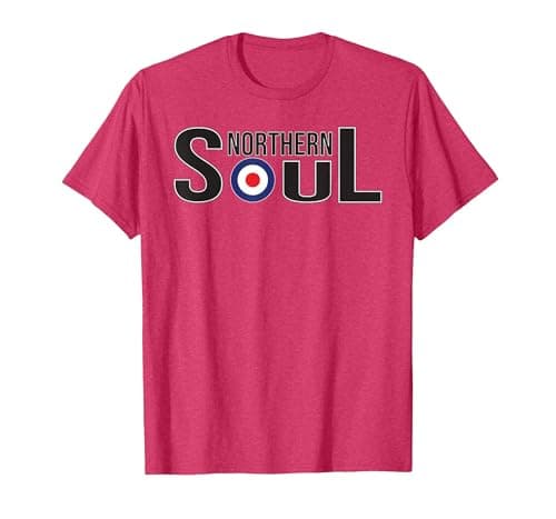 Image of Northern Soul MOD Roundel, Keep The Faith T-Shirt, Men, Red Heather, Small