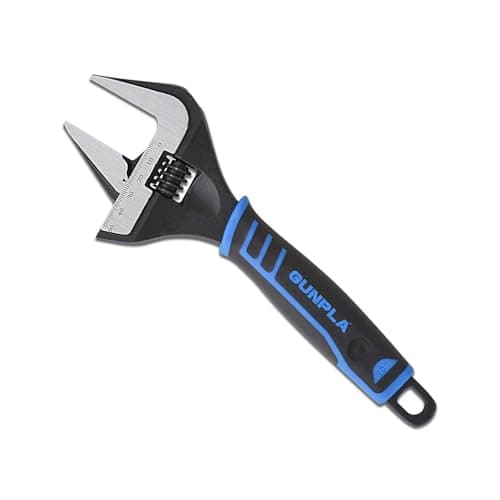 Image of Gunpla Adjustable Wrenches Wide Jaw - Heavy Duty Tool with Deep Jaws for Mechanics, Plumbers, DIY | Clear Laser Marks | Rust Resistant Finish 254mm (10")