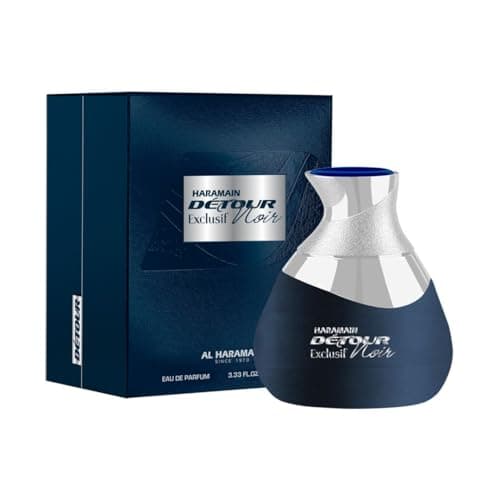 Image of Al Haramain Detour Noir Exclusif Eau de Parfum Spray 100ml | Luxury Arabian Perfume for Women and Men | Florals, Amber, Musk Scent Fragrance