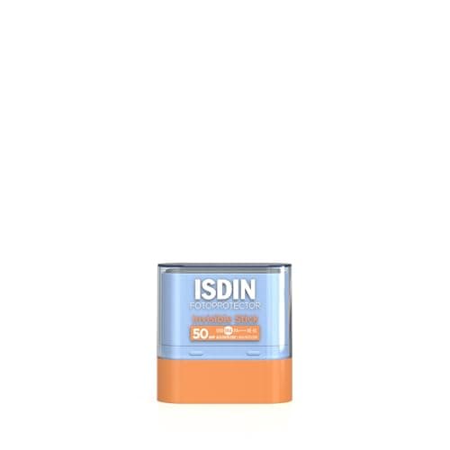Image of ISDIN Fotoprotector Invisible Stick SPF 50 - Invisible Sun Stick for Face & Sensitive Areas - Water & Sweat Resistant - Non-Sticky, No Shine, 10g