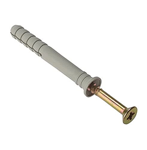 Image of Merriway BH05918 (20 Pcs) Hammer Type Solid Wall Fixing with Nylon Plug, M8 x 60mm (5/16 inch x 2.3/8 inch) - Pack of 20 Pieces