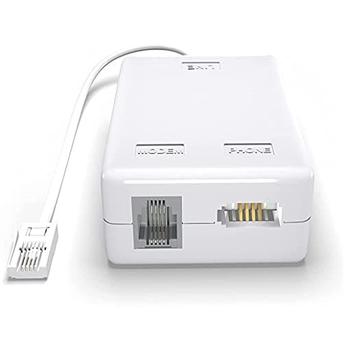 Image of ASNQ ADSL Filter - Microfilter for Phone/Broadband BT Plug to RJ11 Connector - Broadband Filter for BT Sky Talktalk - BT Microfilter for Modem Telephone Fax - Internet and Telephone Splitter