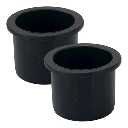 Image of Duraplast UK™ Push Fit Waste End Cap Connector 32mm – Black (Pack of 2) | Strong & Durable PVC | Leakproof Pipe Stop | Ceramic Finish | Tool-Free Installation