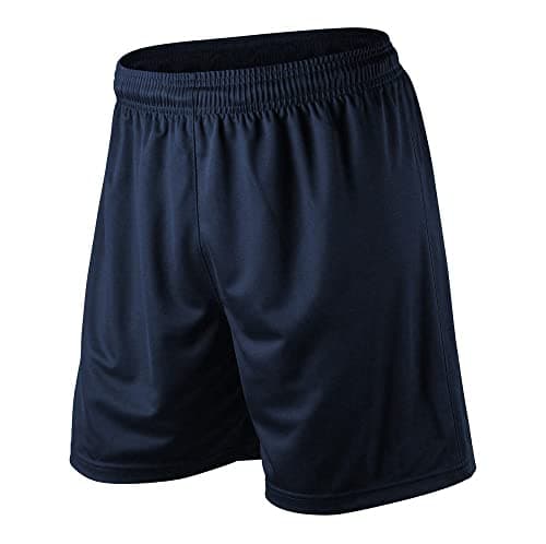 Image of Athletic Sportswear Kids Football Shorts Junior Boys Girls Premium PE Running Gym Sports Fitness Shorts (Navy, 13-14 Years)