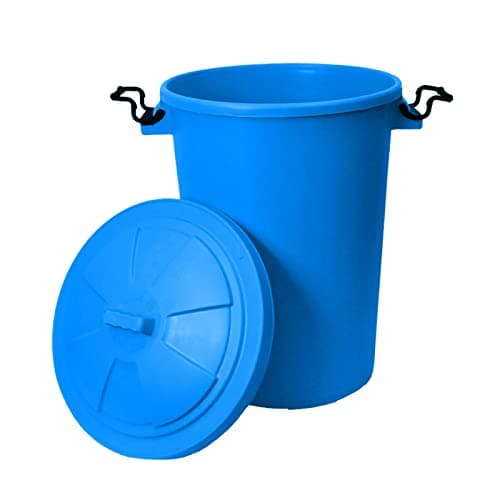 Image of JMS we create smile 50L,80L Plastic Dustbin - Outdoor - Horses - Recycle - Waste - Rubbish Sale (Sky Blue, 50 Litre)