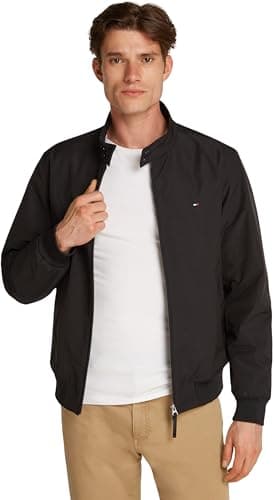 Image of Tommy Hilfiger Men’s Water Repellent Harrington Jacket, Black (Black), M