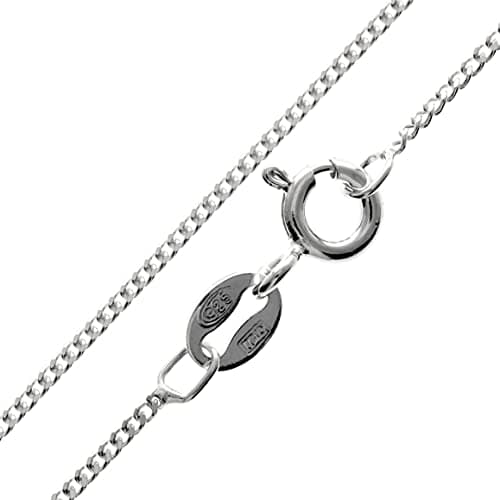 Image of SilverAmber Jewellery - Sterling Silver 40" Inch 1.1 mm Delicate Italian Diamond Cut Curb Chain Necklace - GCH00940
