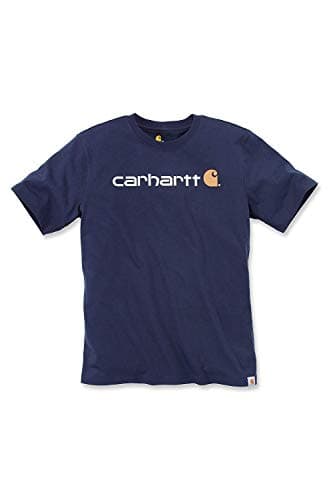 Image of Carhartt Core Logo T-Shirt S/S - T-Shirt, Navy 412, M