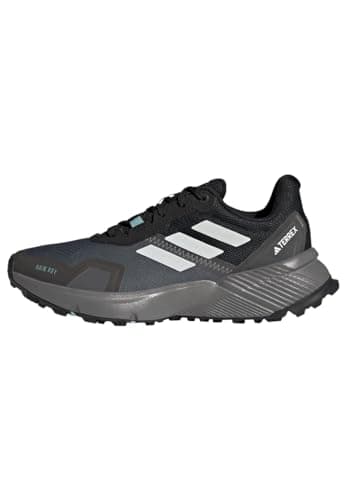 Image of adidas Women's Terrex Soulstride RAIN.RDY Trail Running Shoes, Core Black/Crystal White/Grey Four, 3.5 UK