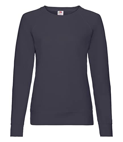 Image of FRUIT OF THE LOOM Women's Raglan Lightweight Sweater, Deep Navy, S UK