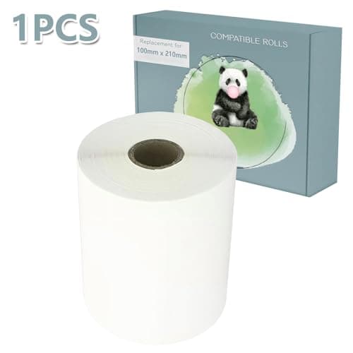 Image of 200 Direct Thermal Labels, 100mm x 210mm, White, 200 Labels per Roll (1 Roll), Compatible with Zebra Label Printers (GK420D/GX420D/GK420T/GX420T/GC420D/LP2844/TLP2844)