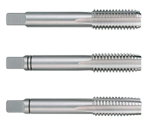 Image of Ruko HSS Hand Tap Set, DIN 352, Ground, Bright Finish, M 16 x 2.00 mm Nominal Thread Size, 80.0 mm Length, 3 Pieces, R230160