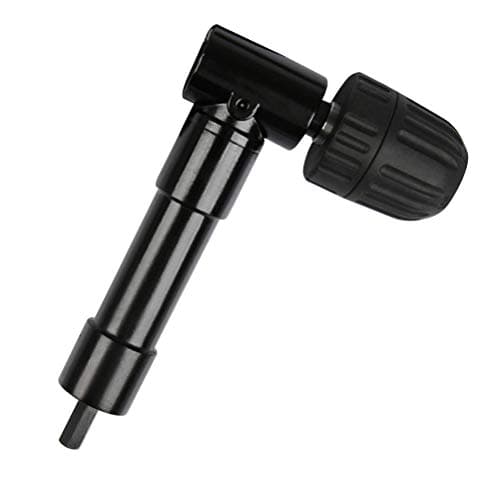 Image of Right Angle Drill Attachment, 0.8-10mm Right Angle Bend Extension Keyless Drill Chuck Converter Adapter for Tight Corner Workspace