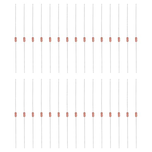 Image of sourcing map 30 Pcs NTC Thermistors Resistors MF58 3950B 100K-5% Ohm Glass Sealed Temperature Sensors for Household Appliances Temperature Measurement Control