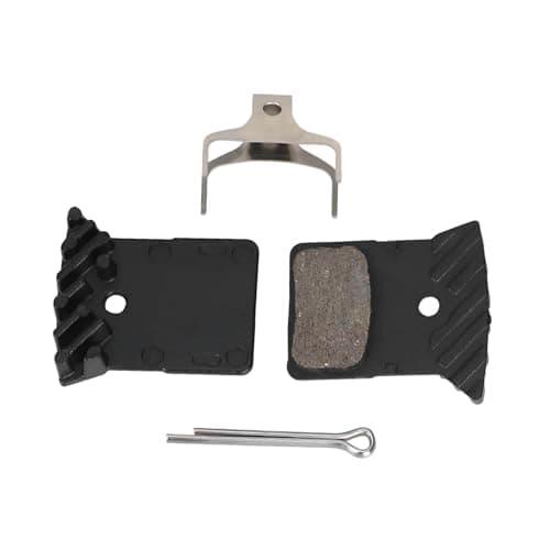 Image of VBSYUYQ 4 Pack Ceramic Disc Brake Pads with Cooling Fins, Compatible with Shimano L03A L04A L05A, DURA-ACE ULTEGRA 105 GRX DEORE XT SLX, Road Mountain Bike Brake Pads