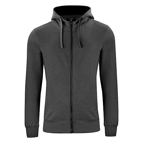 Image of CliQue Mens Classic Melange Full Zip Hoodie (4XL) (Anthracite Melange)