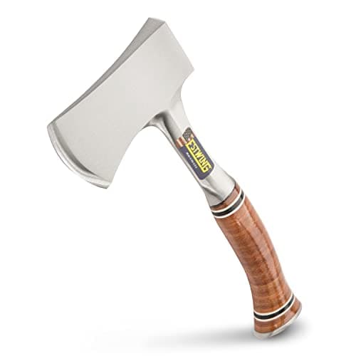 Image of Estwing E14A Sportsman's Axe Leather Grip - 2.3/4in Edge (1.1/4 lb), Steel, 12", Hatchet