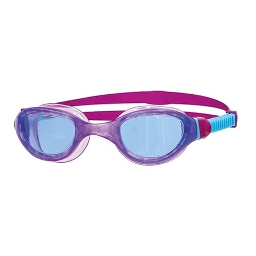 Image of Zoggs Unisex Child Phantom 2.0 Junior with UV Protection And Anti-fog Swimming Goggles - Light Blue/Purple/Blue Tint, 6-14 years
