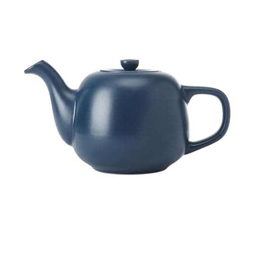 Image of La Cafetière Ceramic Teapot, Navy, 600ml, Labelled