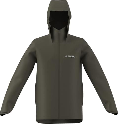 Image of adidas Men's Terrex Multi Essentials 2 Layer Rain Jacket, olive strata, XL