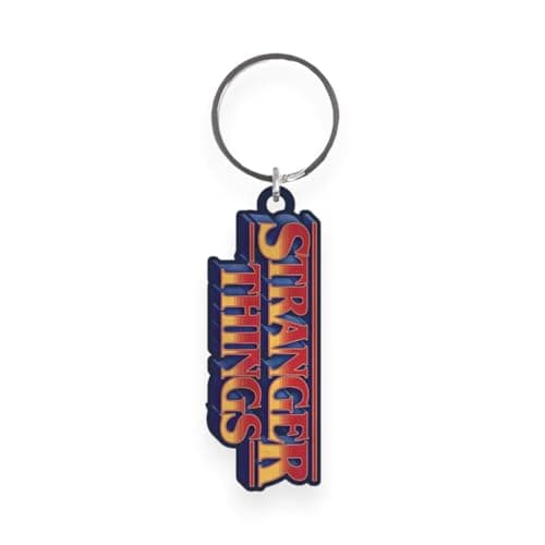 Image of Pyramid International Stranger Things S5 Retro Logo Keyring Metal Keychain Fob