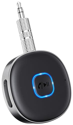 Image of Mohard Car Bluetooth AUX Adapter, Mini Bluetooth 5.3 Receiver for Home Stereo/Speaker/Wired Headphones, BluetoothCar Adapter AUX, Hi-Fi Receivers Amplifiers, Hands-free, Dual Connection, 16H Playtime