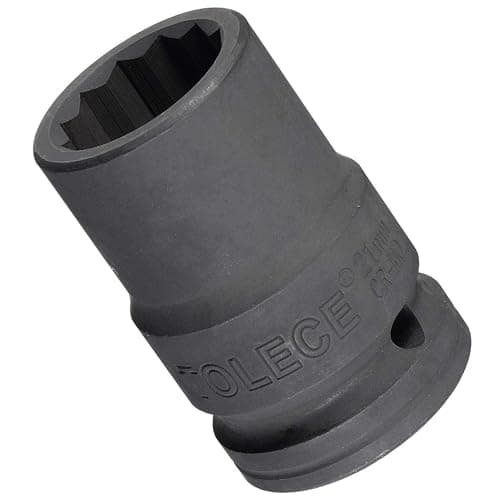 Image of TA-VIGOR 12-Point Deep Impact Socket, 3/4-Inch Drive 21mm Metric Spindle Axle Nut Socket Driver Wrench, Durable CR-MO Steel 56mm Length Nut Impact Socket for Auto Repair Easy Removal