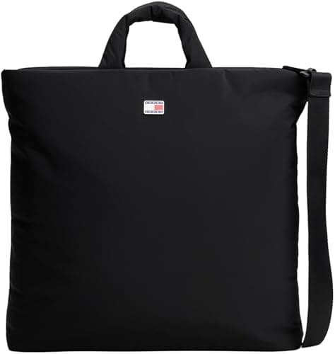 Image of TOMMY JEANS Women's TJW URBAN NYLON MED TOTE AW0AW17885 Tote, Black (Black), One Size