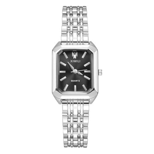 Image of OFFCUP Women's Quartz Watch, 32MM Classic Square Watches, Analogue Display Stainless Steel Strap Quartz Watch, Fashion Casual Dress Wrist Watches for Women Ladies Girls