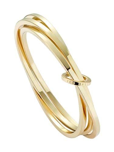 Image of Ted Baker Huulia Multi Hoop Bangle Bracelet For Women (Gold)