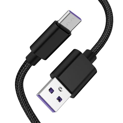 Image of USB C Cable 1M Long PS5 Controller Charger Cable Fast Charging, 3A Type C Lead Braided Wire for Samsung Galaxy S23 S22 S21 A55 A54 A53 A35 A25 A15 A14,Playstation 5,Xbox Series X/S (Black, 1m)