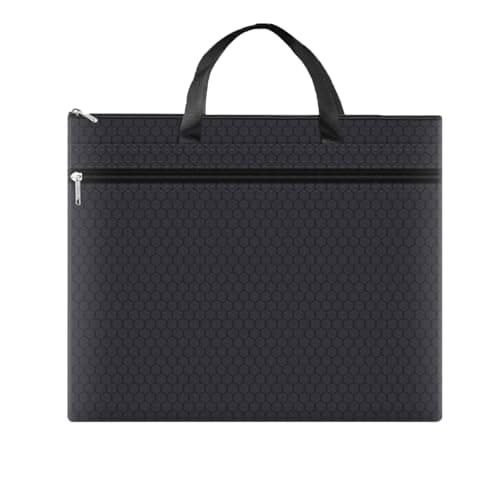Image of Oaygat A3 Portable Document Bag - Large Capacity Zipper Art Portfolio Case, Waterproof Oxford Cloth File Organizer for Business, Office, Travel