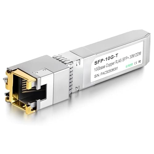 Image of OFFCUP 10GBASE-T SFP+ RJ45 Copper Transceiver up to 30m, 10G SFP+ to RJ45 Module Compatible for Cisco SFP-10G-TS Ubiquiti UF-RJ45-10G Netgear Mikrotik D-Link Supermicro Other Switches
