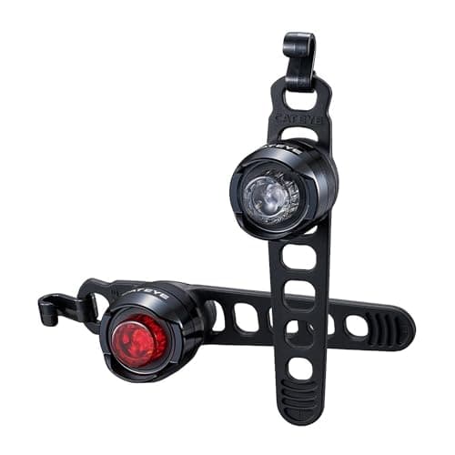 Image of CatEye Orb Bike Lights Set - Bright 50-Lumen Front Bicycle Light & 30-Lumen Rear Lamp | Multiple Flash Modes MTB | USB Rechargeable Water-Resistant Bicycle Lights for Safer Cycling | Cycle Accessories