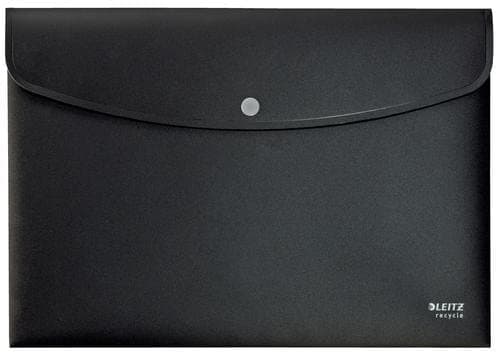 Image of Leitz Recycled Document Wallet, A4, Black, Pack of 10