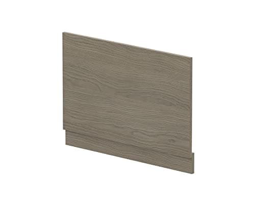 Image of nuie MPD2513 Modern Bathroom Straight Bath End Panel and Plinth, 560 x 780 x 36mm, Solace Oak Woodgrain