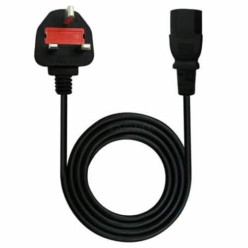 Image of Multibao 1.5M/1.8M 3 Pin UK Plug Kettle Lead 13A Power Cable to C13 Cable Cord For TV, PC, Monitor, Plug, Printers Power Cord (1.5M)