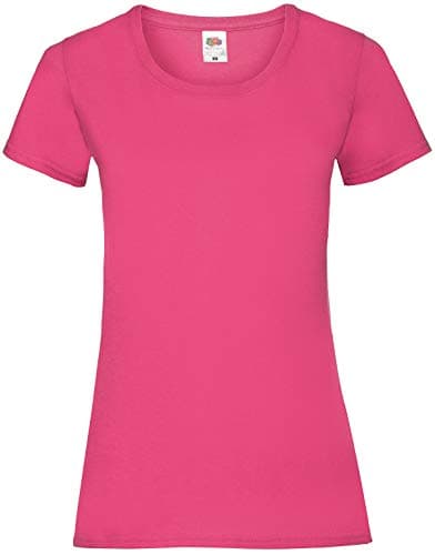 Image of Fruit of the Loom T-Shirt, women's, Fucsia, M