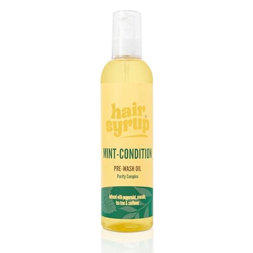Image of Hair Syrup | Mint Condition: Mint & Tea Tree Hair Oil | For Dry, Itchy or Sensitive Scalp | Cooling & Soothing Sensation | Peppermint Enriched | Vegan | 100% Natural | 300ml Pump Bottle Applicator