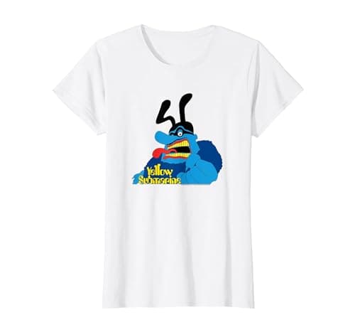 Image of The Beatles - Yellow Submarine - Blue Meanie T-Shirt, Women, White, Small