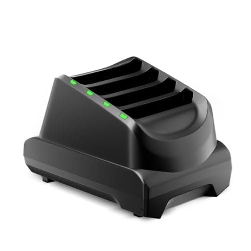 Image of 4-Slot Battery Charger SAC-TC51-4SCHG-01 for Zebra Barcode Scanners TC51 TC52 TC56 TC57 TC510 TC510K TC52X TC520L TC51HC TC57HO TC510K - Power Adapter Included with Battery Charging Cradle