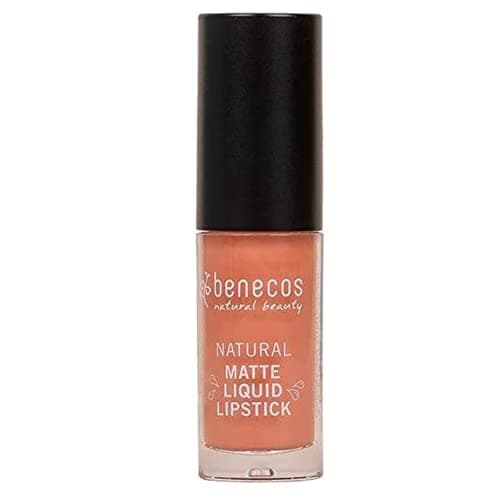 Image of benecos - natural beauty Organic Cosmetics - Matte Liquid Lipstick - Highly Pigmented - With Carnauba Wax - Talc-Free - Vegan - Desert Rose